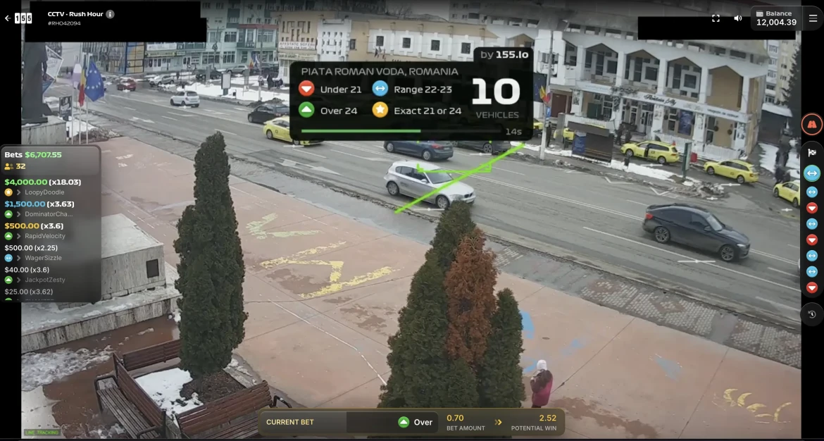 CCTV Rush Hour - Game interface with live camera and prediction
